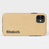 クリーム色の木目の背景 Case-Mate iPhoneケース (裏面(横))