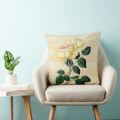 クリーム色の植物の装飾用クッション2の黄色バラ クッション (椅子)
