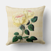クリーム色の植物の装飾用クッション2の黄色バラ クッション (裏面)
