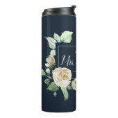 クリーム色の水彩画は|新しい夫人|の花嫁のギフト上がりました タンブラー (回転左)