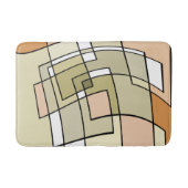クリーム色の淡い色調の秋の抽象芸術 バスマット (正面)