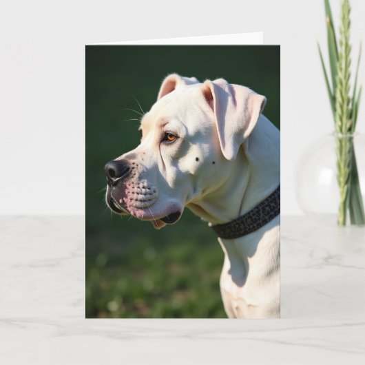 クリーム色の犬 父の日 カード (正面)