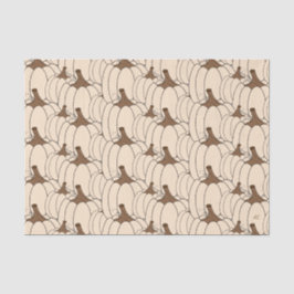 クリーム色の白いカボチャのデコパージュティッシュペーパー 薄葉紙