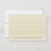 クリーム色の白いバラのグリッターの緑の草木幾何学的なRSVP 出欠カード (裏面)