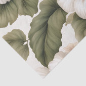 クリーム色の白い熱帯ハイビスカス 薄葉紙 (詳細)