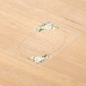 クリーム色の白い花 ボホ ファーストコムニオン アクリル招待状 (レイダウン)