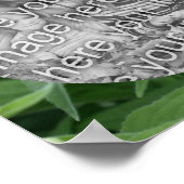 クリーム色の白いFoxglove花あなたの写真を追加 ポスター (角)