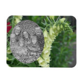 クリーム色の白いFoxglove花あなたの写真を追加 マグネット (横)