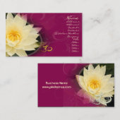 クリーム色の睡蓮、ビジネスカード用 名刺 (正面/裏面)