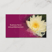 クリーム色の睡蓮、ビジネスカード用 名刺 (裏面)