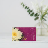 クリーム色の睡蓮、ビジネスカード用 名刺 (スタンド正面)