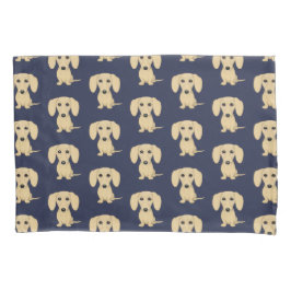 クリーム色の短い髪のダックスフントパターン 枕カバー