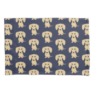 クリーム色の短い髪のダックスフントパターン 枕カバー