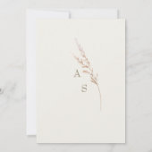 クリーム色の結婚式詳細 落葉の囲い 招待状 (裏面)