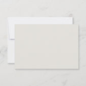 クリーム色の結婚式RSVP 永遠の忠誠 出欠カード (裏面)