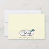 クリーム色の結婚披露宴のヴィンテージのブラウンのオークの木 招待状 (裏面)