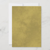 クリーム色の背景に金の飾り縁のエレガントな結婚披露宴 招待状 (裏面)