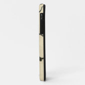 クリーム色の背景の白い及び厄介もの Case-Mate iPhoneケース (裏面/左)