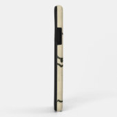 クリーム色の背景の白い及び厄介もの Case-Mate iPhoneケース (裏面/右)