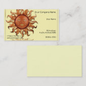 クリーム色の背景の青銅色の日曜日 名刺 (正面/裏面)