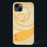 クリーム色の背景の黄色いかたつむり iPhone 13ケース<br><div class="desc">この黄色いかたつむりは実質のかたつむりより大いにかわいいです! Chariklia魅惑的なZarrisのプリントはかたつむりの黄色い色と、クリーム色の背景よく混じります。 児童室の壁に置くべき素晴らしい部分!</div>