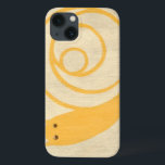 クリーム色の背景の黄色いかたつむり iPhone 13ケース<br><div class="desc">この黄色いかたつむりは実質のかたつむりより大いにかわいいです! Chariklia魅惑的なZarrisのプリントはかたつむりの黄色い色と、クリーム色の背景よく混じります。 児童室の壁に置くべき素晴らしい部分!</div>
