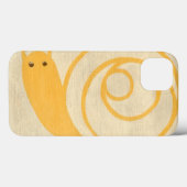 クリーム色の背景の黄色いかたつむり Case-Mate iPhoneケース (裏面 (横))