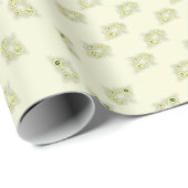 クリーム色の背景のgiftwrapの運河の花模様 ラッピングペーパー (ロールコーナー)
