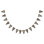 クリーム色の花のメーソンジャーのWoodgrainの国の結婚式 バンティングフラッグ (全)