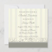 クリーム色の花の花嫁の昼食会の招待状カード 招待状 (裏面)