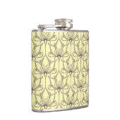 クリーム色の花パターン フラスク (右)