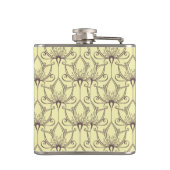 クリーム色の花パターン フラスク (裏面)