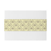 クリーム色の花パターン 招待状ベリーバンド (裏面例)