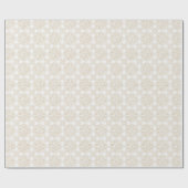 クリーム色の花柄 ラッピングペーパー (フラット)