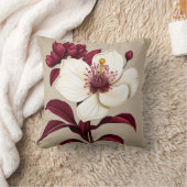 クリーム色の花 クッション (ブランケット)