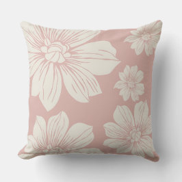 クリーム色の花 クッション