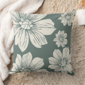 クリーム色の花 クッション (ブランケット)