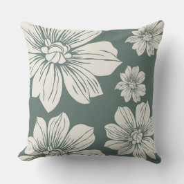 クリーム色の花 クッション