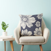 クリーム色の花 クッション (椅子)