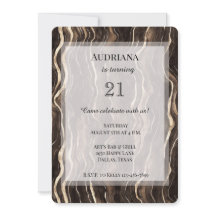 クリーム色の茶色のチョコレート金ゴールド渦巻き誕生日