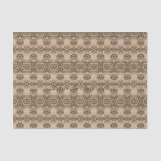 クリーム色の茶色のパターン 薄葉紙 (正面)