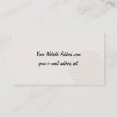 クリーム色の菊 名刺 (裏面)