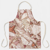 クリーム色の薄茶色の粗い石 エプロン (正面)
