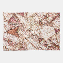 クリーム色の薄茶色の粗い石 キッチンタオル