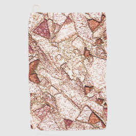 クリーム色の薄茶色の粗い石 ゴルフタオル