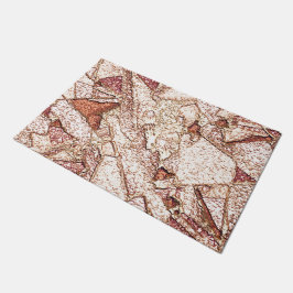 クリーム色の薄茶色の粗い石 ドアマット