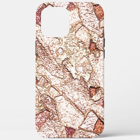 クリーム色の薄茶色の粗い石 Case-Mate iPhoneケース (裏面)