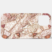 クリーム色の薄茶色の粗い石 Case-Mate iPhoneケース (裏面 (横))