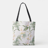 クリーム色の蘭の花   トートバッグ (裏面)