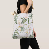 クリーム色の蘭の花   トートバッグ (クローズアップ)